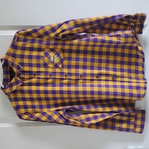 NFL Juniors collection Large purple/gold flannel
